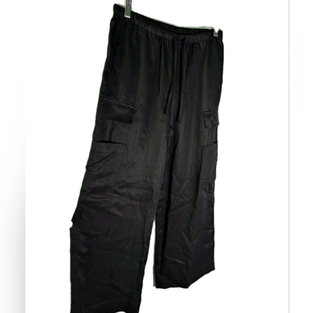 Z supply wide leg pants Drawstring Women Size Small Black